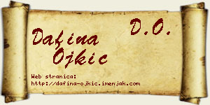Dafina Ojkić vizit kartica